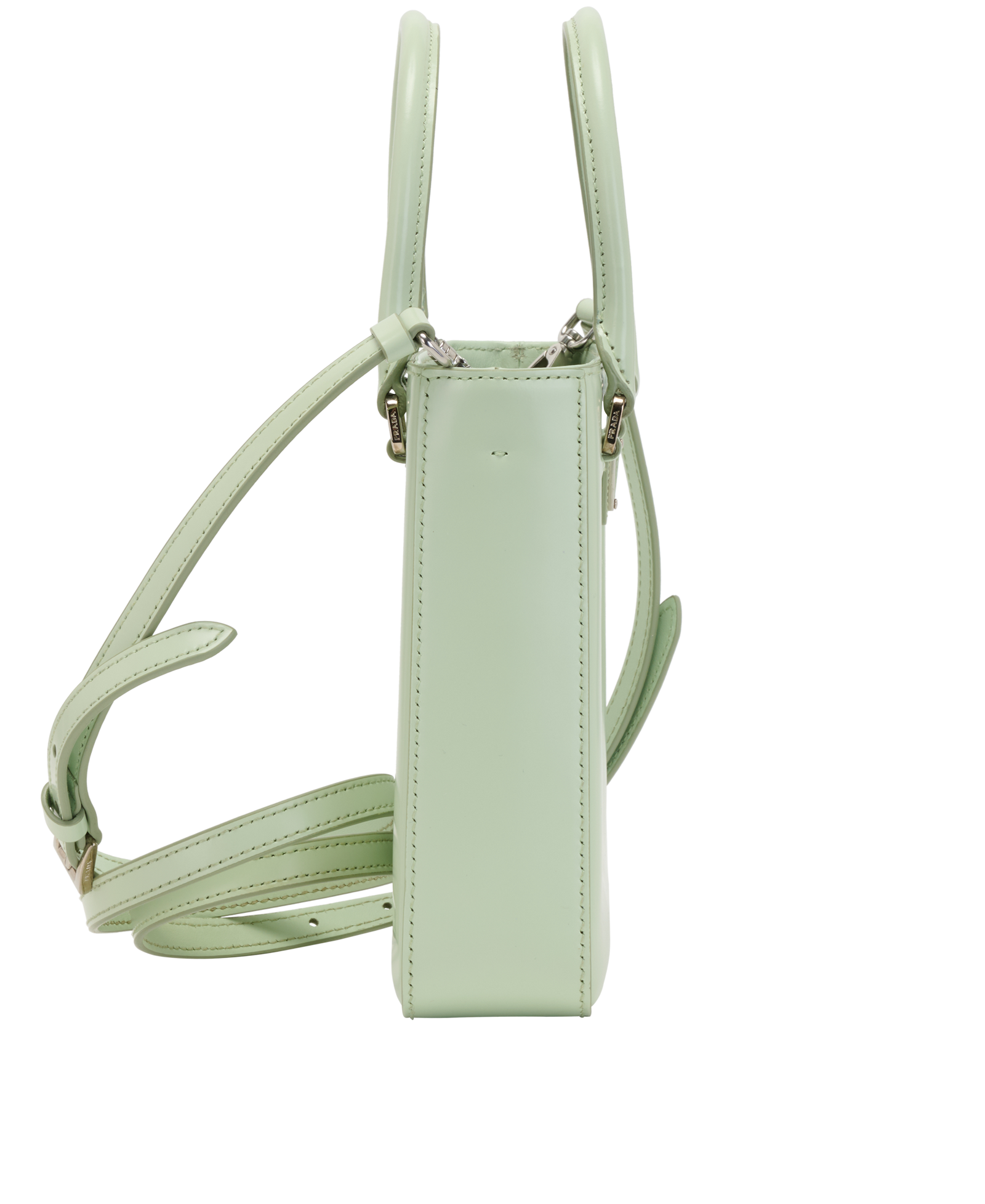 Mini Panier, &pound;950, Handbags, Green, Leather, Side view